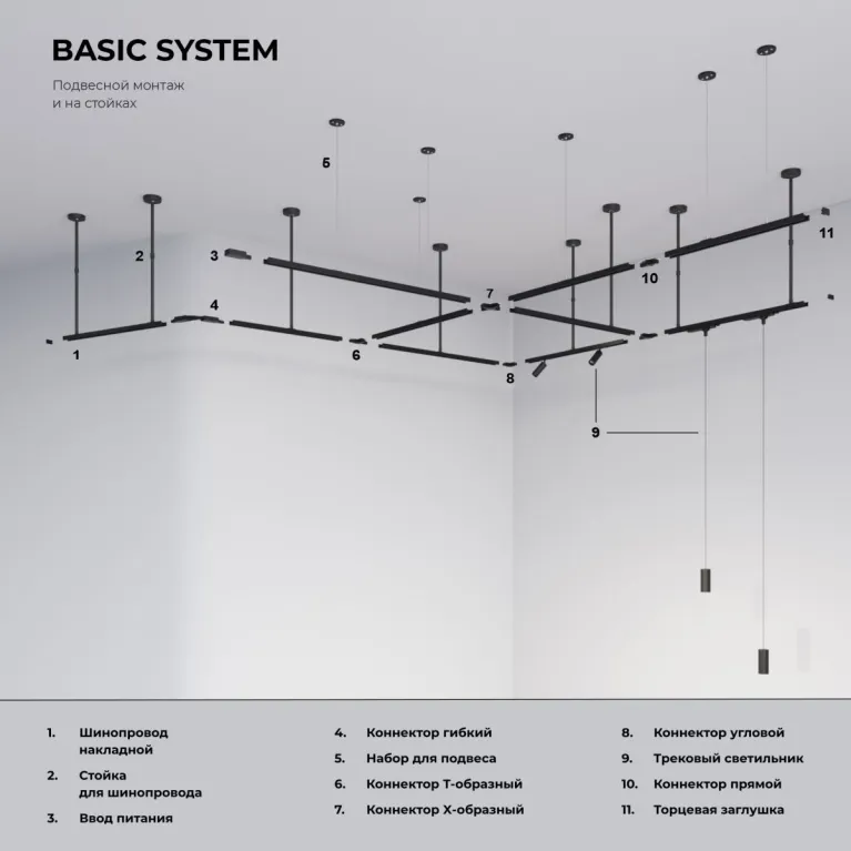 Коннектор угловой с вводом для однофазного шинопровода Elektrostandard 85012/00 4690389217678