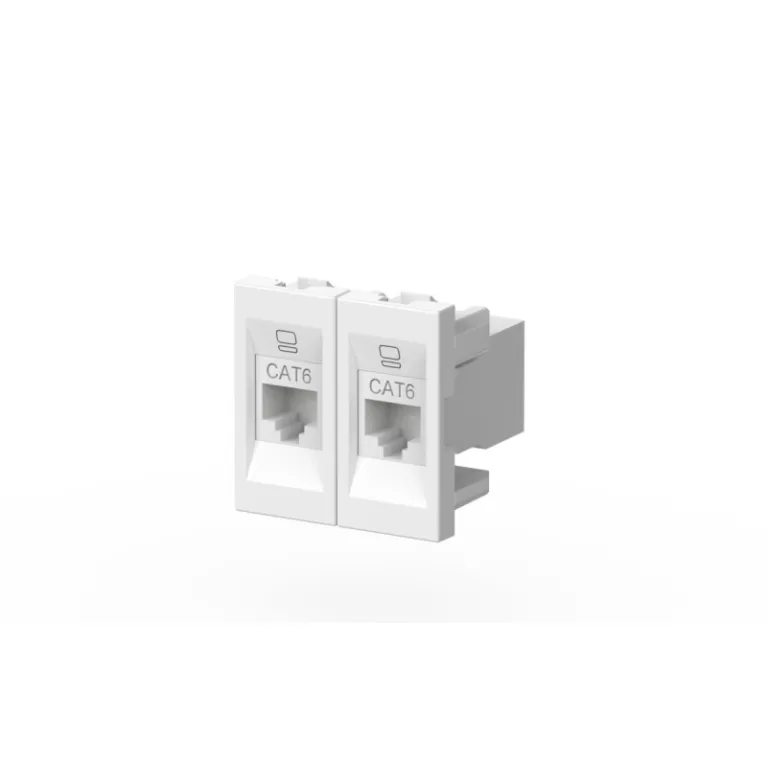 Розетка компьютерная двухместная (Cat 6) ELBI Moda Vox 611-040232-248