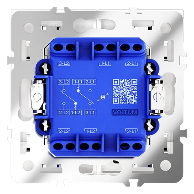 Проходной переключатель двухклавишный с подсветкой Voltum S70 VLS020401