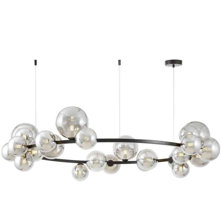 Подвесная люстра Lumina Deco LDP 7033-24 BK+GY