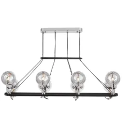 Подвесная люстра Lumina Deco LDP 9110-8-PR BK+CHR Подвесная люстра Lumina Deco LDP 9110-8-PR BK+CHR