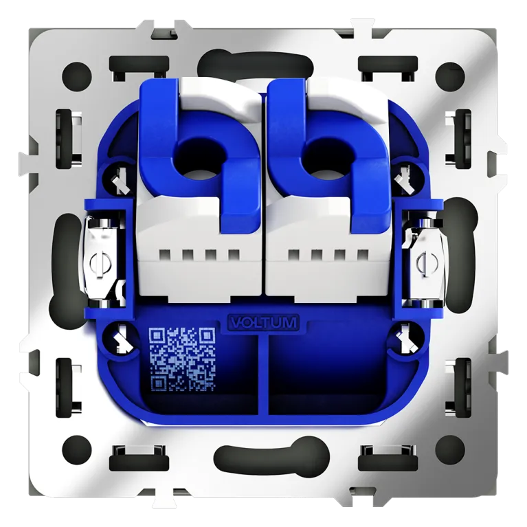 Розетка компьютерная двойная Voltum S70 VLS060208