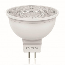 Лампа светодиодная Voltega GU5.3 6W 2800К полусфера прозрачная VG2-S1GU5.3warm6W 5733