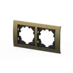 Рамка двухместная ELBI Zena Platin 500-075800-226