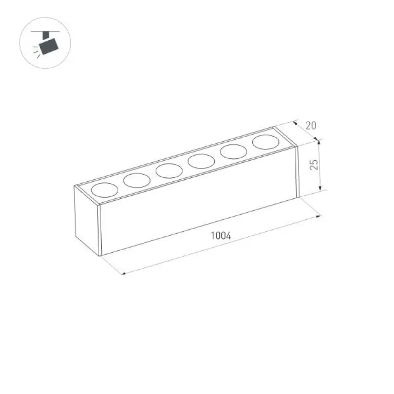 Трековый светодиодный светильник Arlight Mag-Dots-25-L1000-30W Warm3000 034211