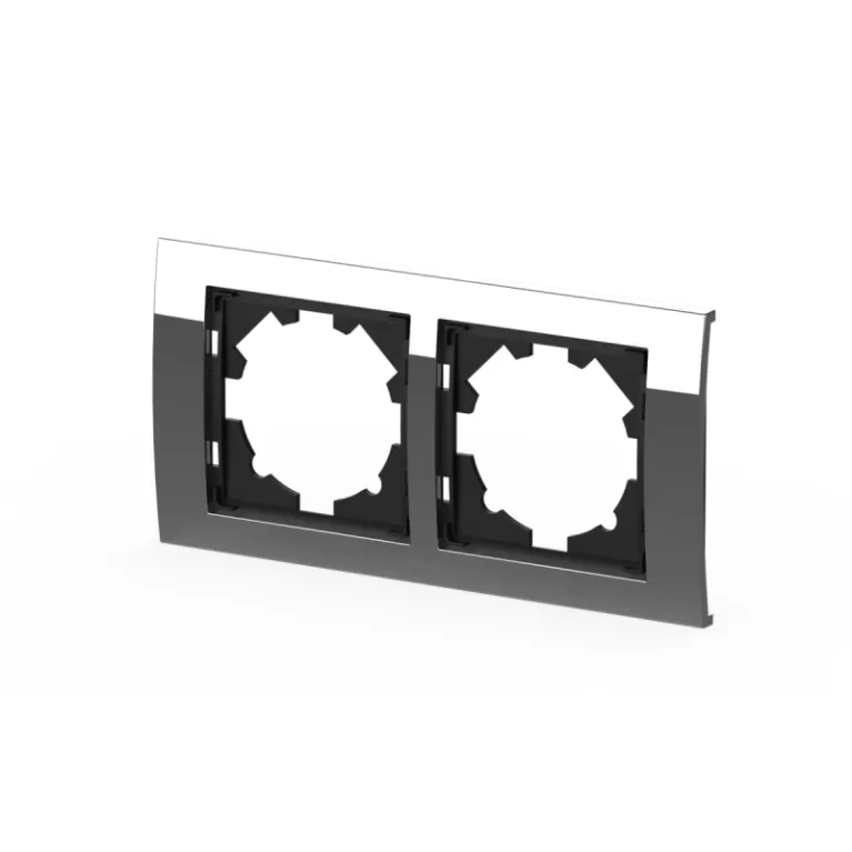 Рамка двухместная ELBI Zena Platin 500-073100-226