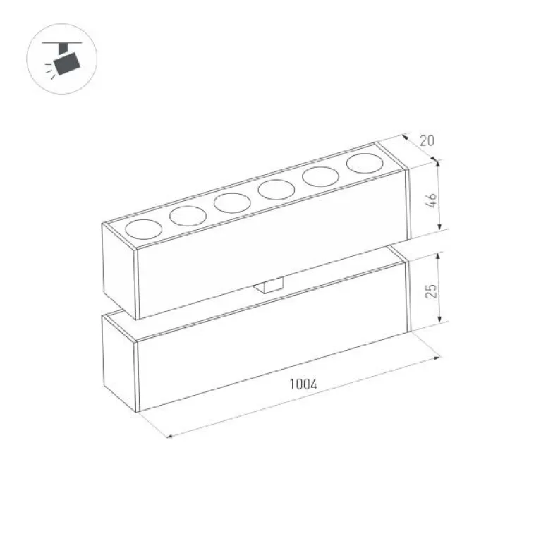 Трековый светодиодный светильник Arlight Mag-Dots-Fold-25-S1004-30W Day4000 034233