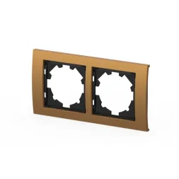 Рамка двухместная ELBI Zena Platin 500-073500-226