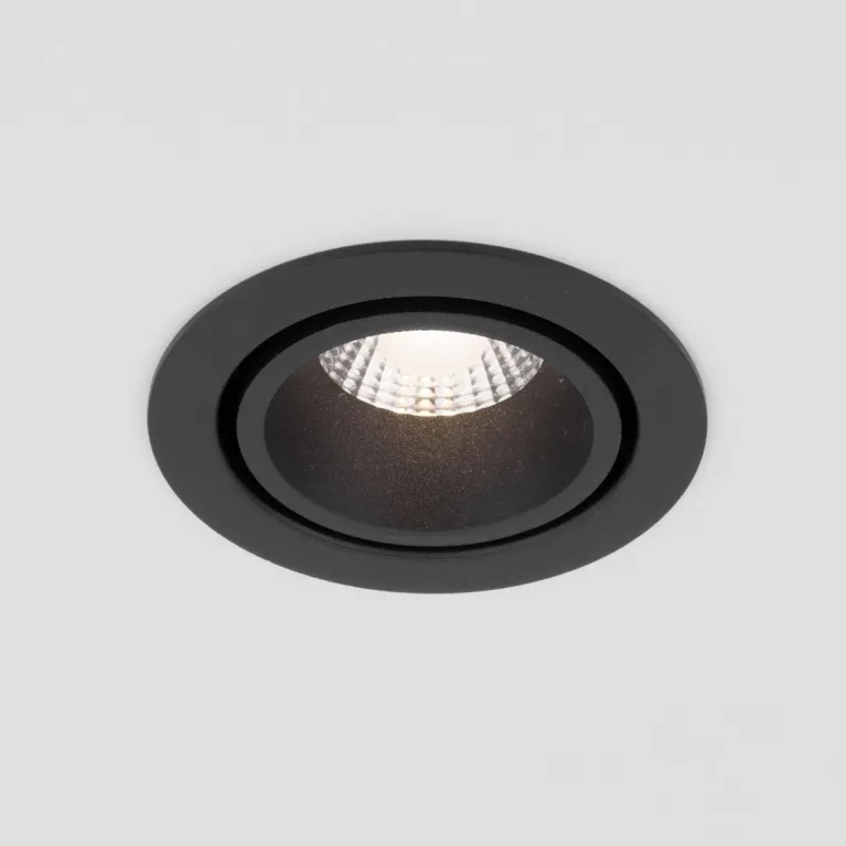 Встраиваемый светодиодный светильник Elektrostandard Nulla 15267/LED 7W 3000K BK/BK черный/черный a0