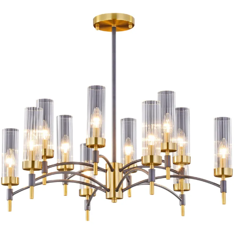 Люстра на штанге Illumico IL5177-6+6PLS-29 BRASS TUBO