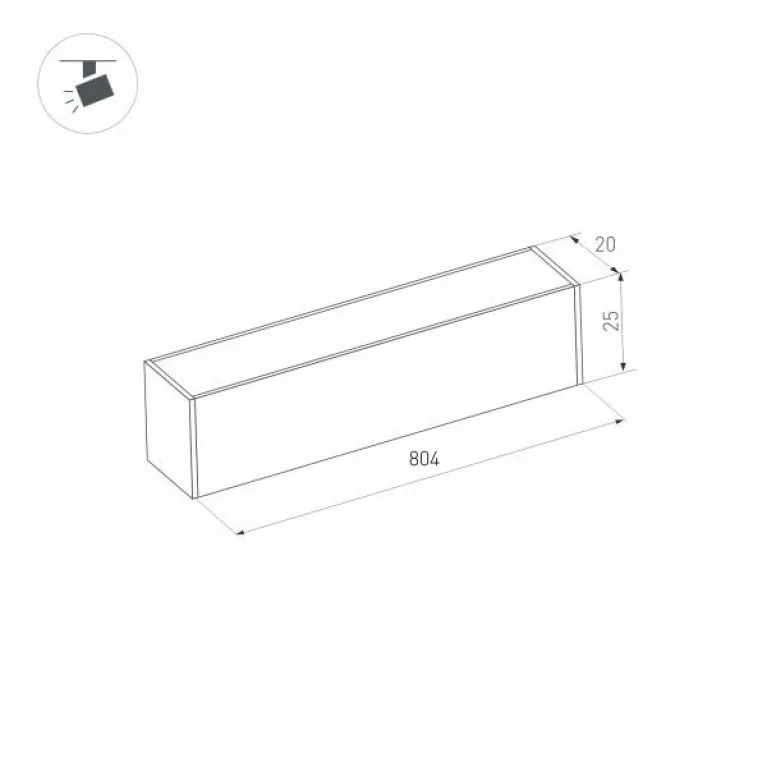 Трековый светодиодный светильник Arlight Mag-Flat-25-L800-24W Warm3000 034213