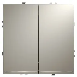 Выключатель двухклавишный с подсветкой Voltum S70 VLS020203