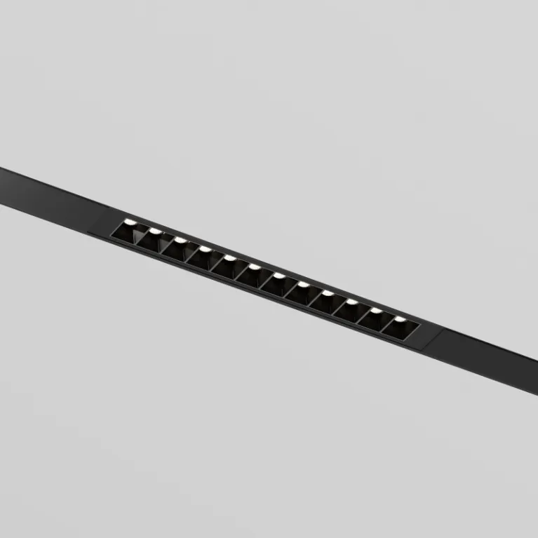 Трековый однофазный светильник Denkirs Simple Grill DK8201-BK