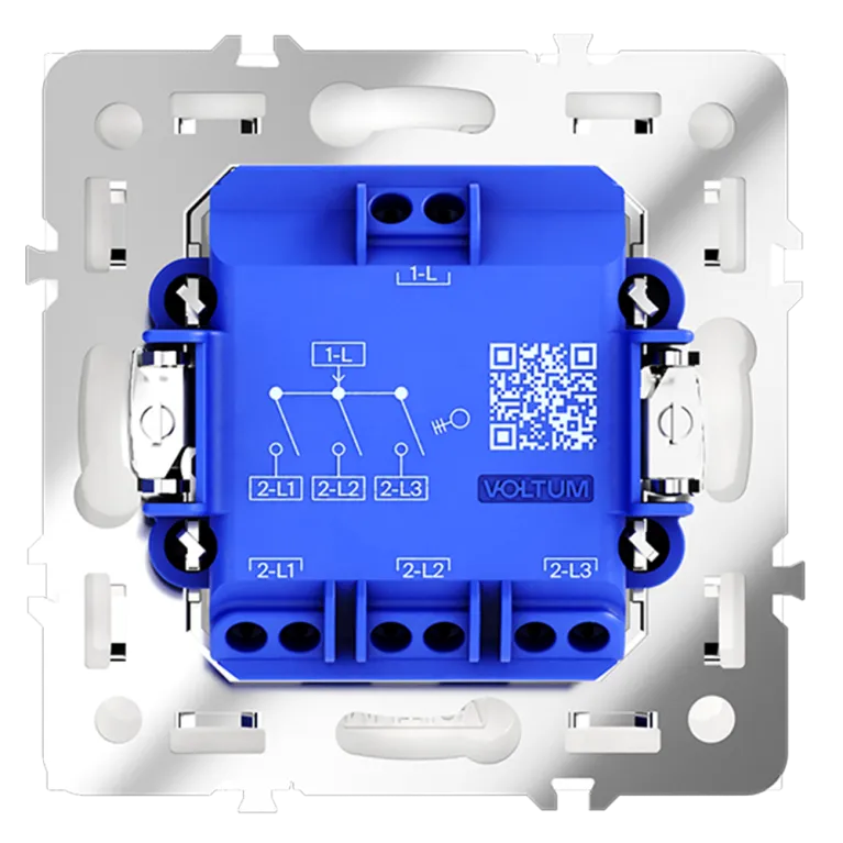 Выключатель трехклавишный Voltum S70 VLS030103
