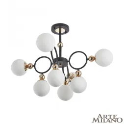 Потолочная люстра Arte Milano Neapolis 274307/8 BK/GD