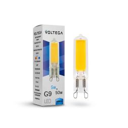 Лампа светодиодная Voltega G9 5W 4000К прозрачная VG9-K2G9cold5W 7182