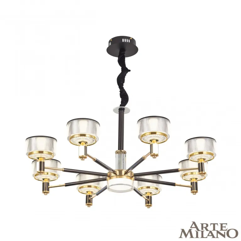 Подвесная люстра Arte Milano Neapolis 276210/8 BK/GD