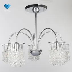 Подвесная люстра Eurosvet 1203/5 хром/прозрачный хрусталь Strotskis