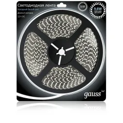 Светодиодная лента Gauss 9,6W/m 120LED/m 2835SMD холодный белый 5M 312000310