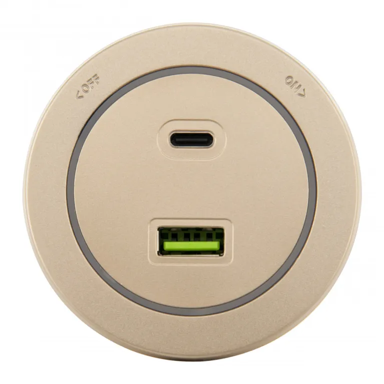 Трековая розетка Arte Milano Am-track-sockets-39 399731TS/USB-Type-C Gold