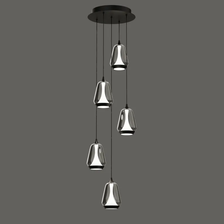 Каскадная люстра Delight Collection MD24001011-5A black/smoky