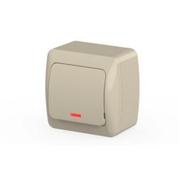Выключатель одноклавишный с подсветкой ELBI Alsu 504-010300-201