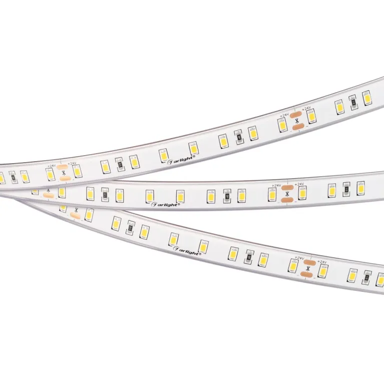 Светодиодная герметичная лента Arlight RTW-PS-A80-12mm 24V Warm2400 (4.8 W/m, IP67, TWP100, 5m) 0535