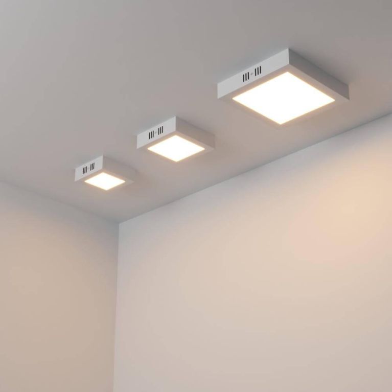 Потолочный светодиодный светильник Arlight SP-S120x120-6W Warm White 018860