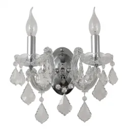 Бра Crystal Lux Ines AP2 Chrome/Transparent
