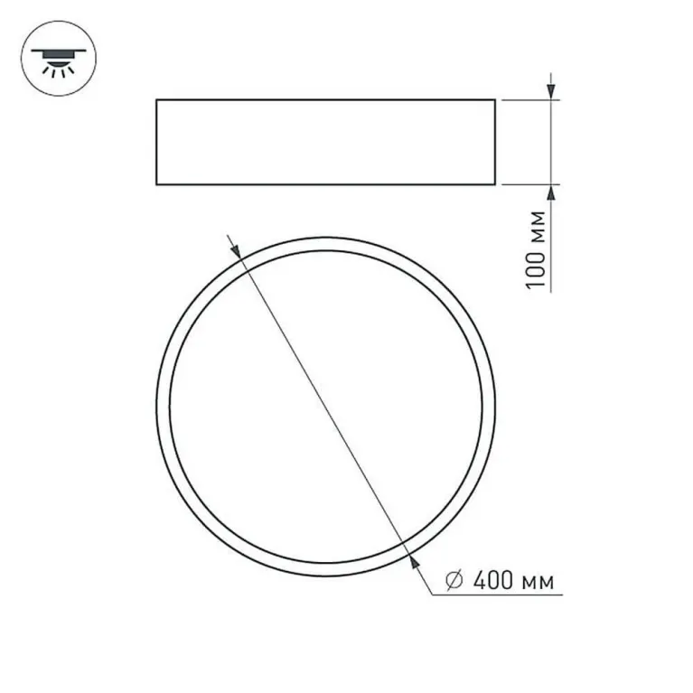 Потолочный светодиодный светильник Arlight SP-Tor-Pill-R400-25W Day4000 022996(1)