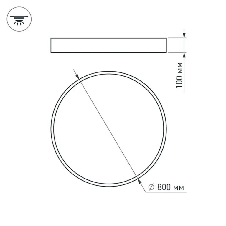 Потолочный светодиодный светильник Arlight SP-Tor-Pill-R800-94W Warm3000 023003(2)