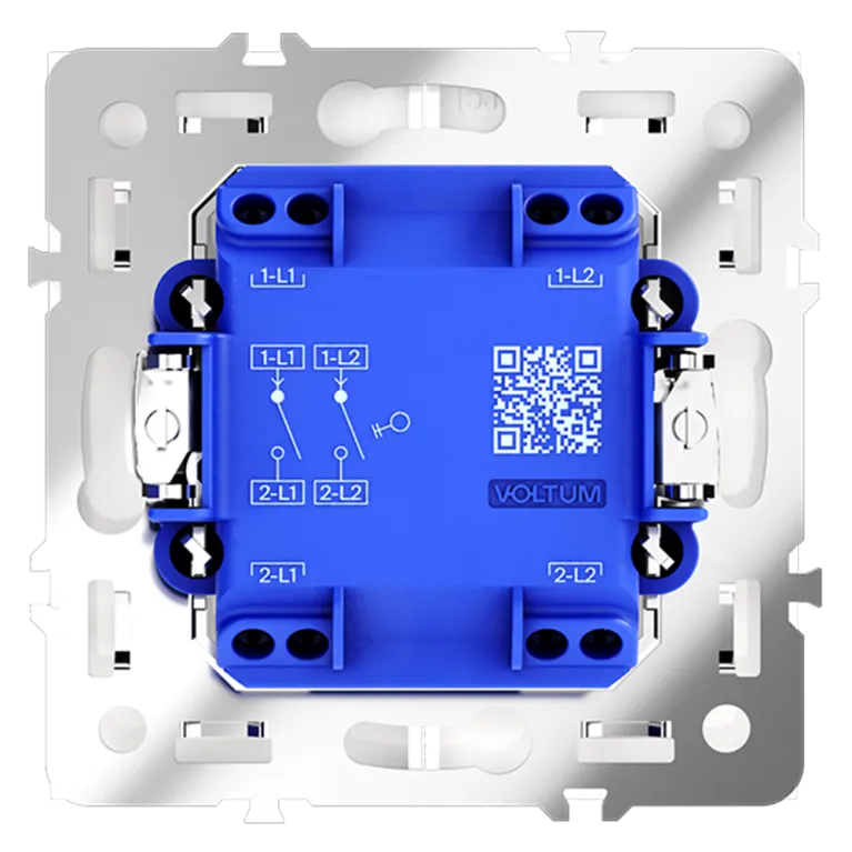 Выключатель двухклавишный Voltum S70 VLS020102