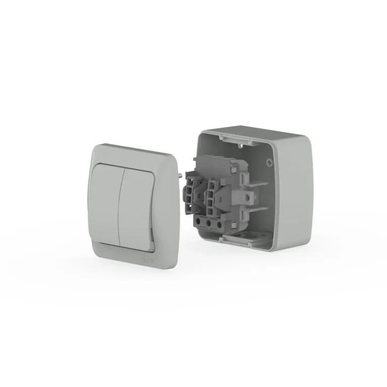Выключатель двухклавишный ELBI Eva 554-011500-202