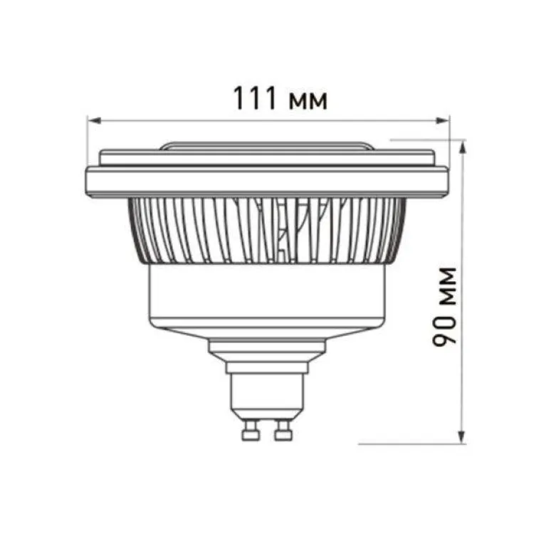 Лампа светодиодная диммируемая Arlight GU10 12W 4000K прозрачная AR111-Fort-GU10-12W-Dim Day4000 026