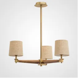 Люстра на штанге ImperiumLoft Stavra Jorgenson Beige/Dark Wood 203576-26