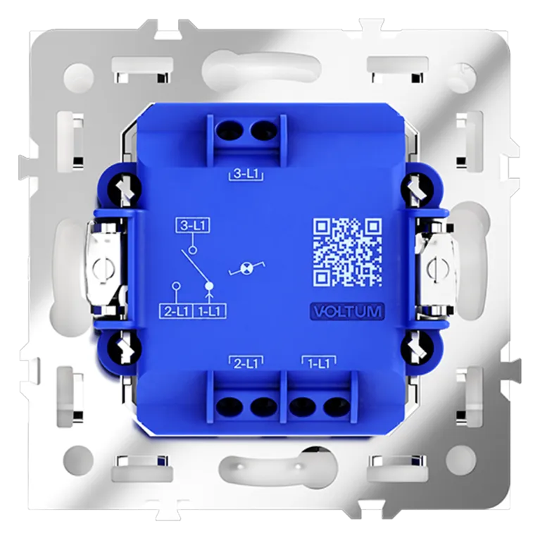 Проходной переключатель одноклавишный с подсветкой Voltum S70 VLS010402