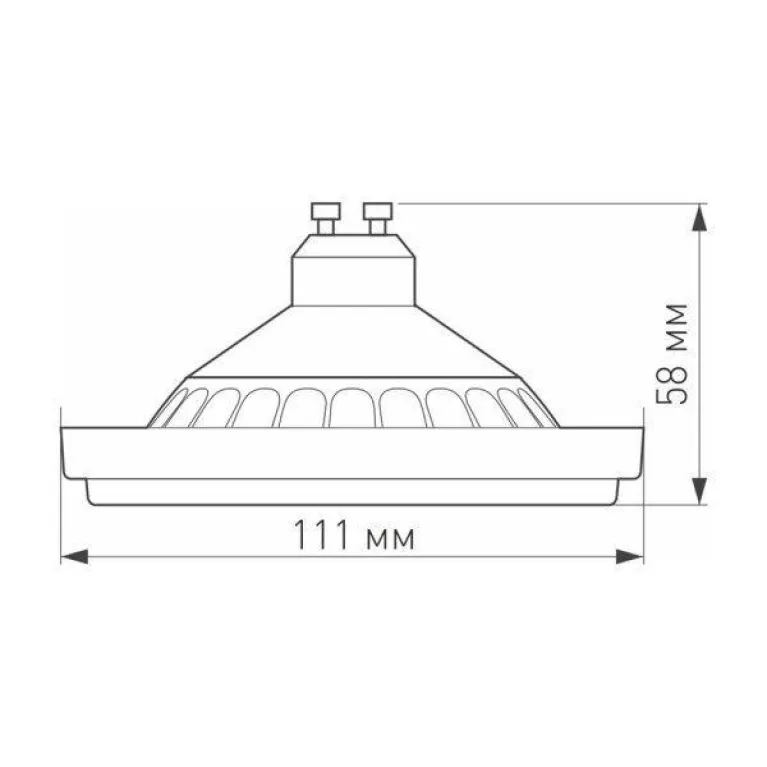 Лампа светодиодная диммируемая Arlight GU10 15W 3000K матовая AR111-Unit-GU10-15W-Dim Warm3000 02689