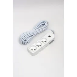 Удлинитель 3вх с защитными шторками USB UPS ELBI Myra 527-010205-326