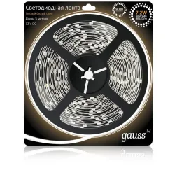Светодиодная лента Gauss 7,2W/m 30LED/m 5050SMD теплый белый 5M 312000107