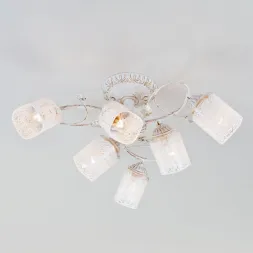 Потолочная люстра Eurosvet Francisco 30053/6 белый с золотом E27