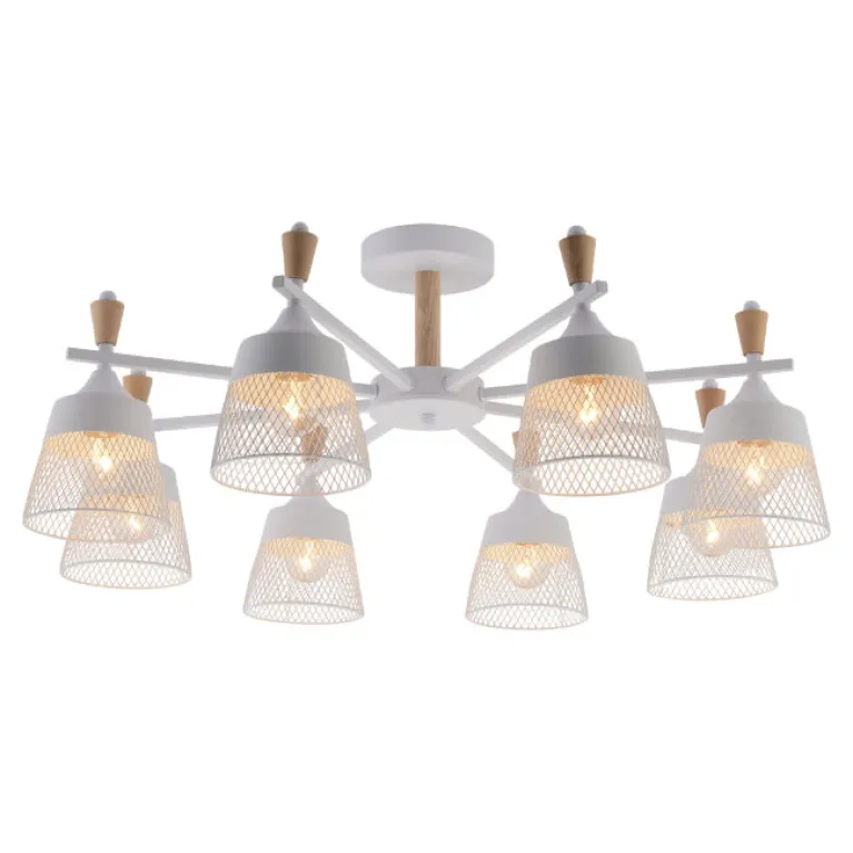 Люстра на штанге Seven Fires Olban SF3389/8C-WT-WD