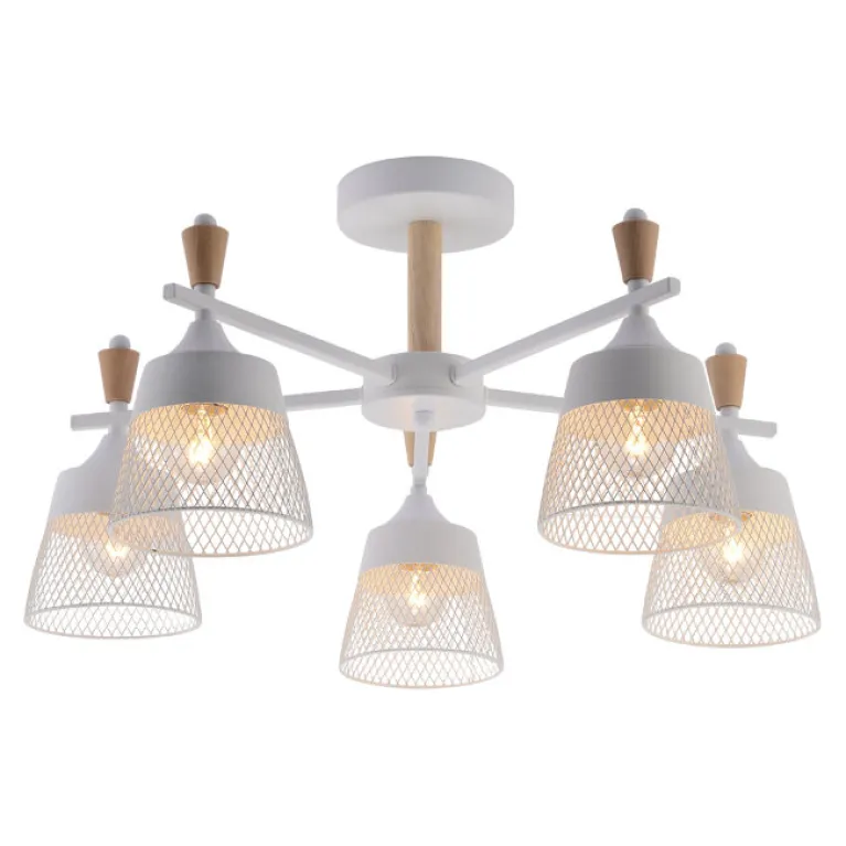 Люстра на штанге Seven Fires Olban SF3389/5C-WT-WD