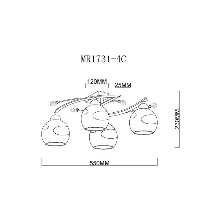 Потолочная люстра MyFar Stella MR1731-4C