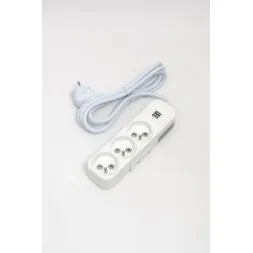 Удлинитель 3вх с защитными шторками USB UPS ELBI Myra 527-010202-326