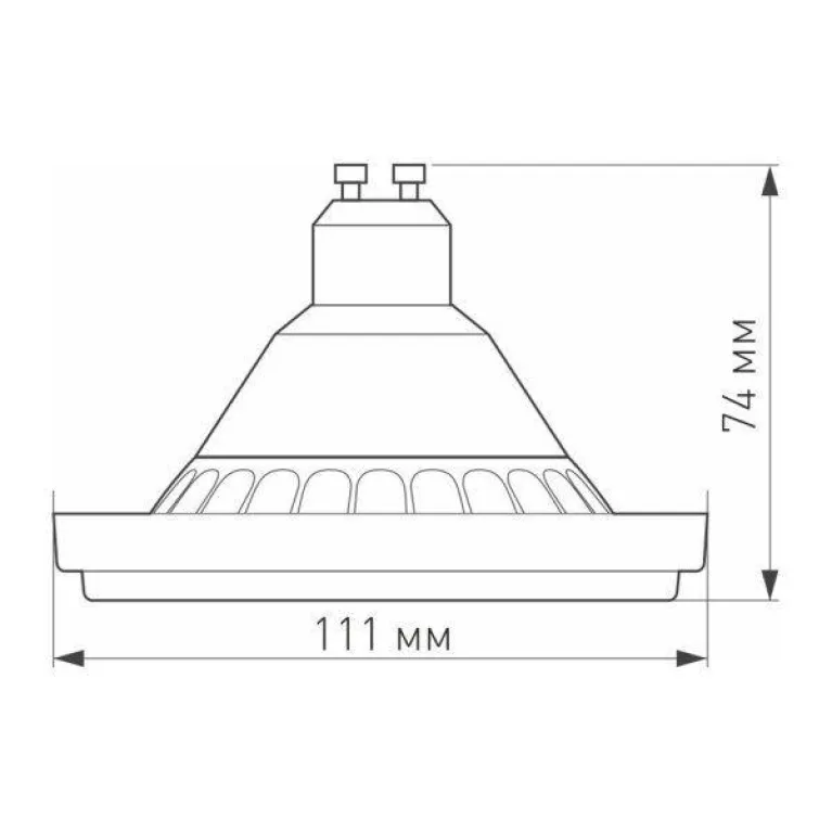 Лампа светодиодная диммируемая Arlight GU10 15W 4000K прозрачная AR111-Unit-GU10-15W-Dim Day4000 025