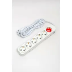 Удлинитель с/з 6вх с защитными шторками ELBI Myra 527-010203-621