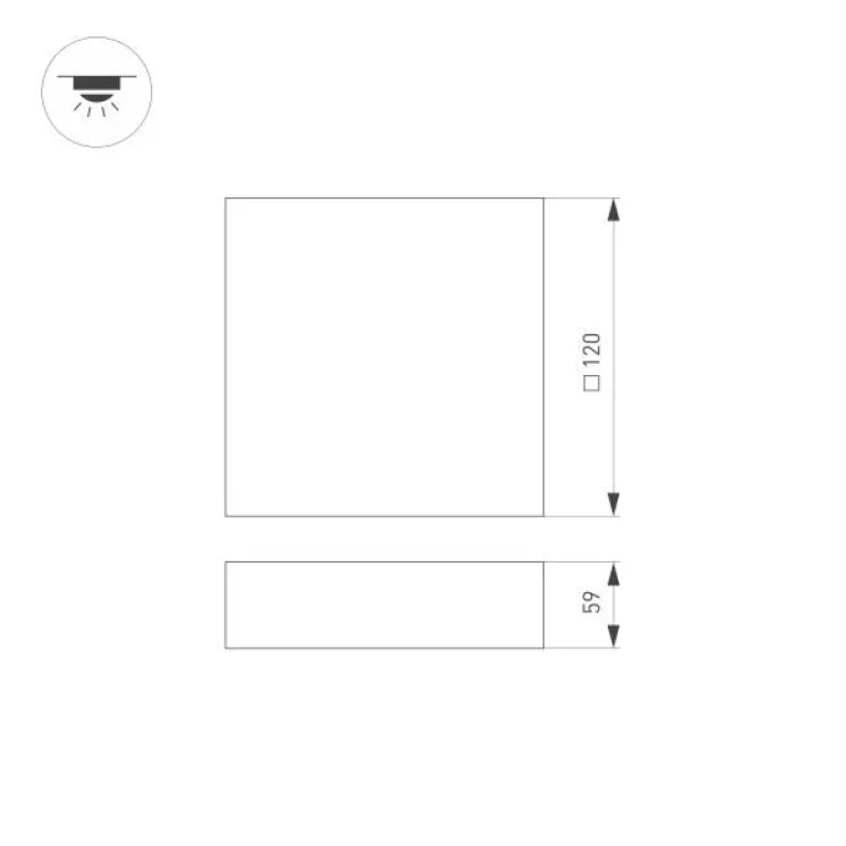 Потолочный светодиодный светильник Arlight SP-Quadro-S120x120-13W Day4000 034735
