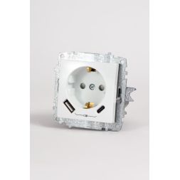 Розетка с/з зарядка (Type C+USB) ELBI Zena Vega 609-015600-334