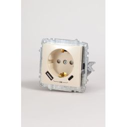 Розетка с/з зарядка (Type C+USB) ELBI Zena Vega 609-010300-334