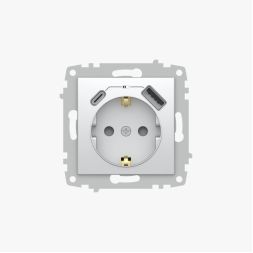 Розетка с/з зарядка (Type C+USB) ELBI Zena Vega 609-011000-334